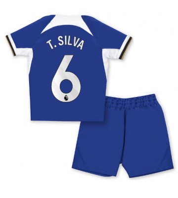 Maillot de foot Chelsea Thiago Silva #6 Domicile enfant 2023-24 Manches Courte (+ pantalon court)